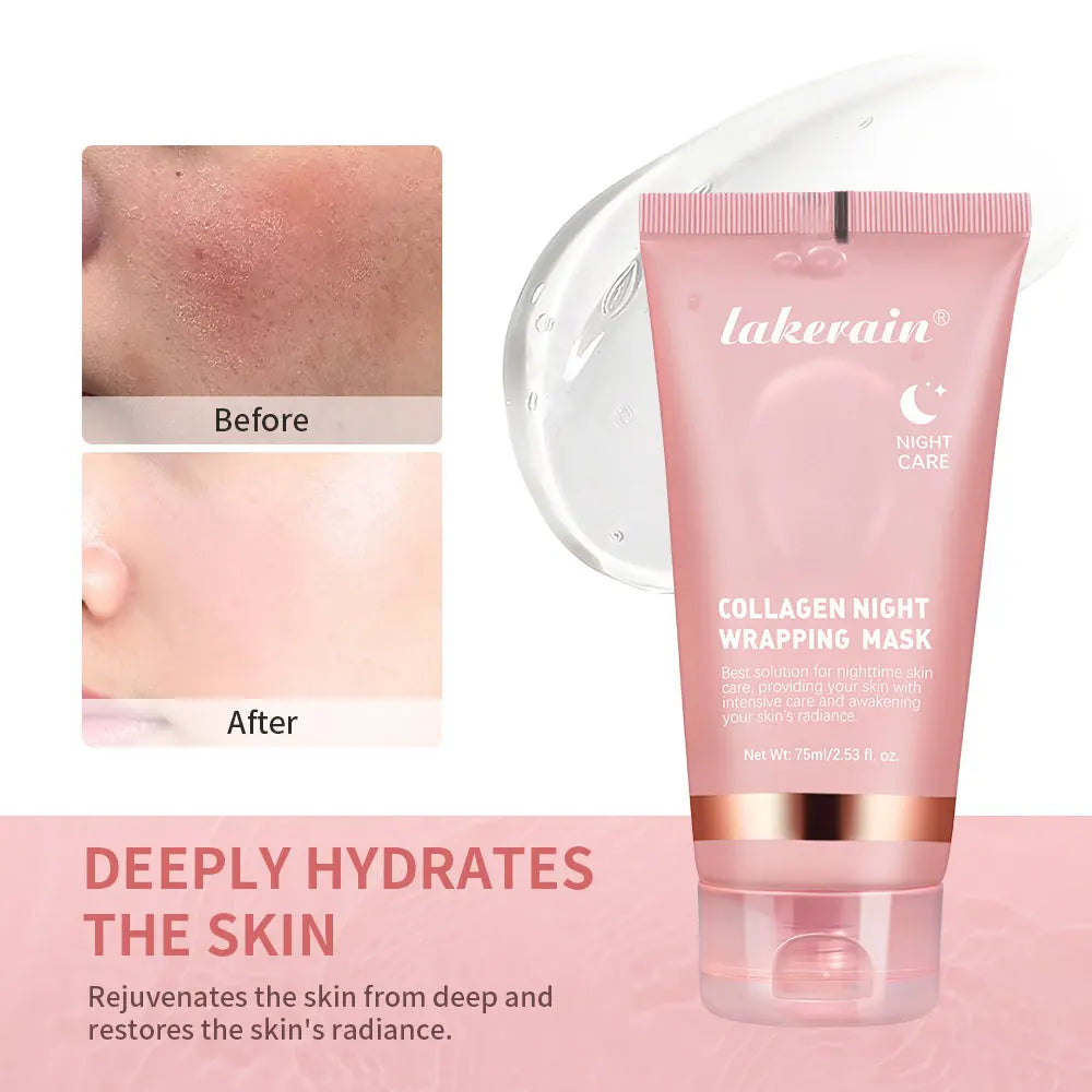 Mascarilla Facial de Colágeno Coreana - Tratamiento Antiarrugas Nocturno