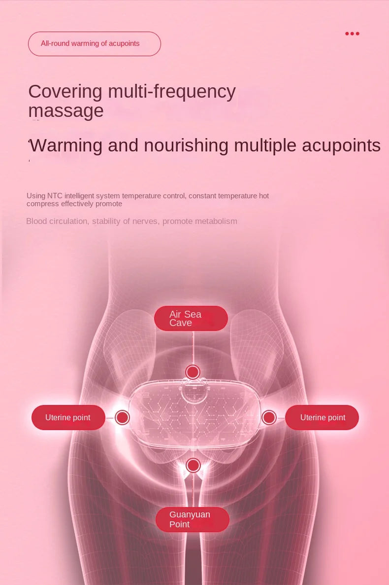 Cinturón de Masaje Térmico Menstrual - Alivio Instantáneo de Cólicos y Dolor