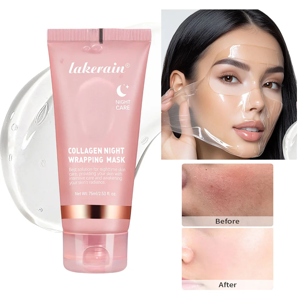 Mascarilla Facial de Colágeno Coreana - Tratamiento Antiarrugas Nocturno