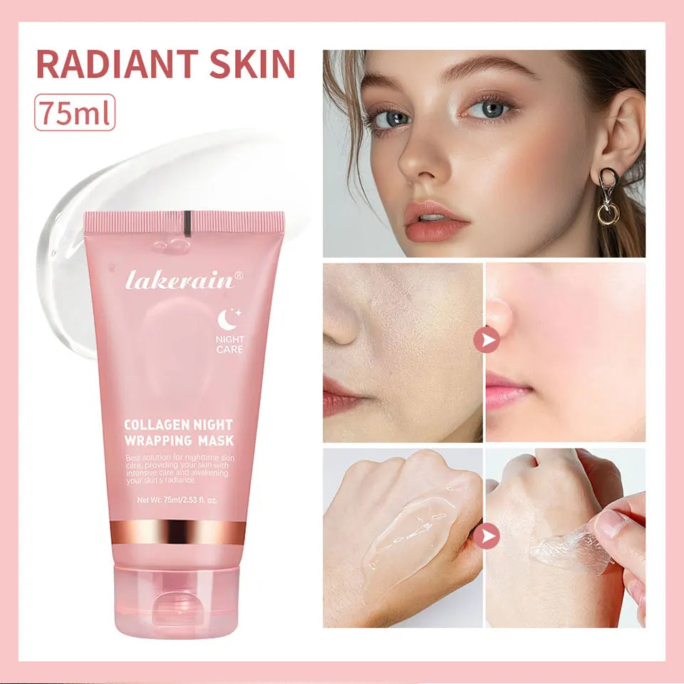 Mascarilla Facial de Colágeno Coreana - Tratamiento Antiarrugas Nocturno