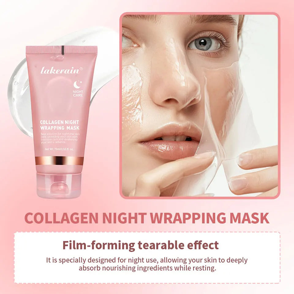 Mascarilla Facial de Colágeno Coreana - Tratamiento Antiarrugas Nocturno