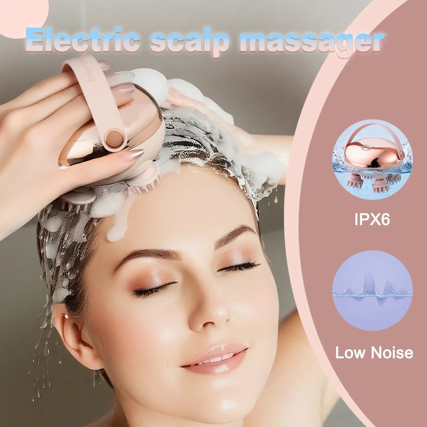 Masajeador Eléctrico de Cabeza 8 Cabezales