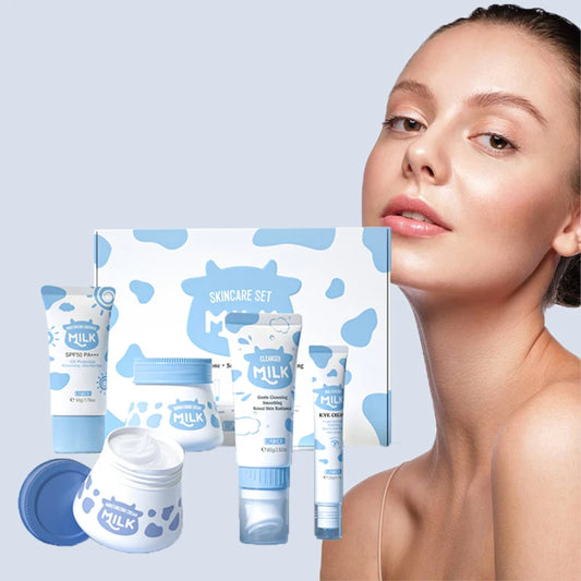 Set de Cuidado Facial con Leche 5 Productos