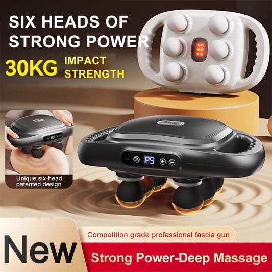 Pistola de Masaje Profesional 6 Cabezales