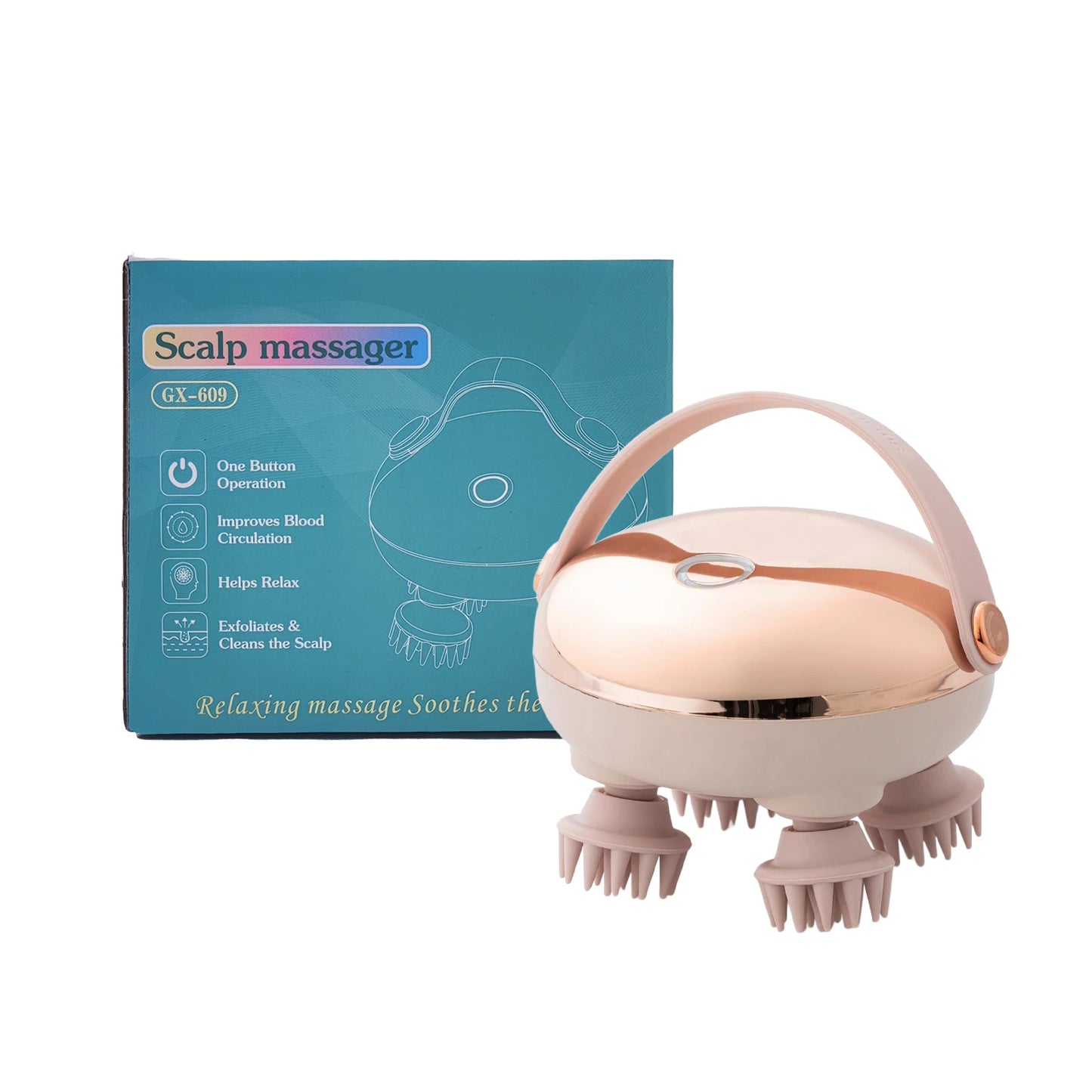 Masajeador Eléctrico de Cabeza 8 Cabezales