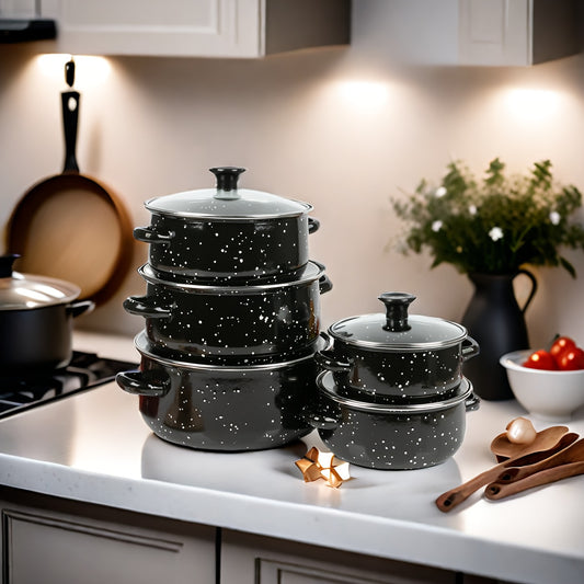 Set de 5 Ollas Esmaltadas Ligeras